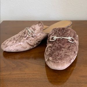 Pink Velvet Slip Ons